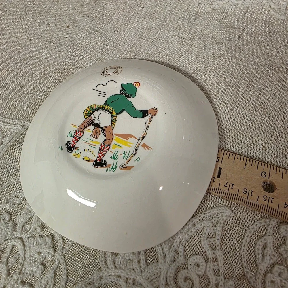 Vintage Scottish Funny Kilt Novelty Trinket Tray Bowl 